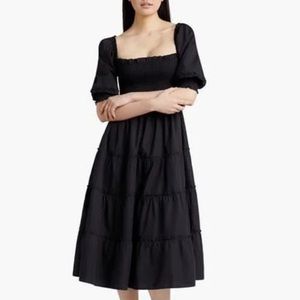 NWOT Hill House Nesli Nap Dress in Black Dot